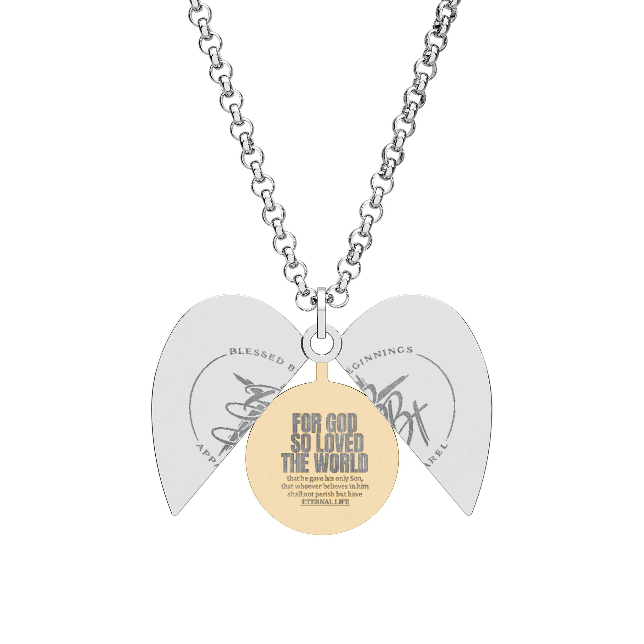 BBA Hidden Message Heart Necklace — Engraved Secret-Lock Pendant