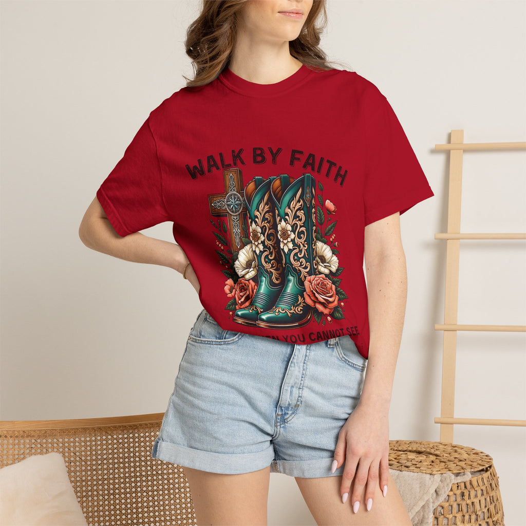 Christian Cross & Cowboy Boots Tee