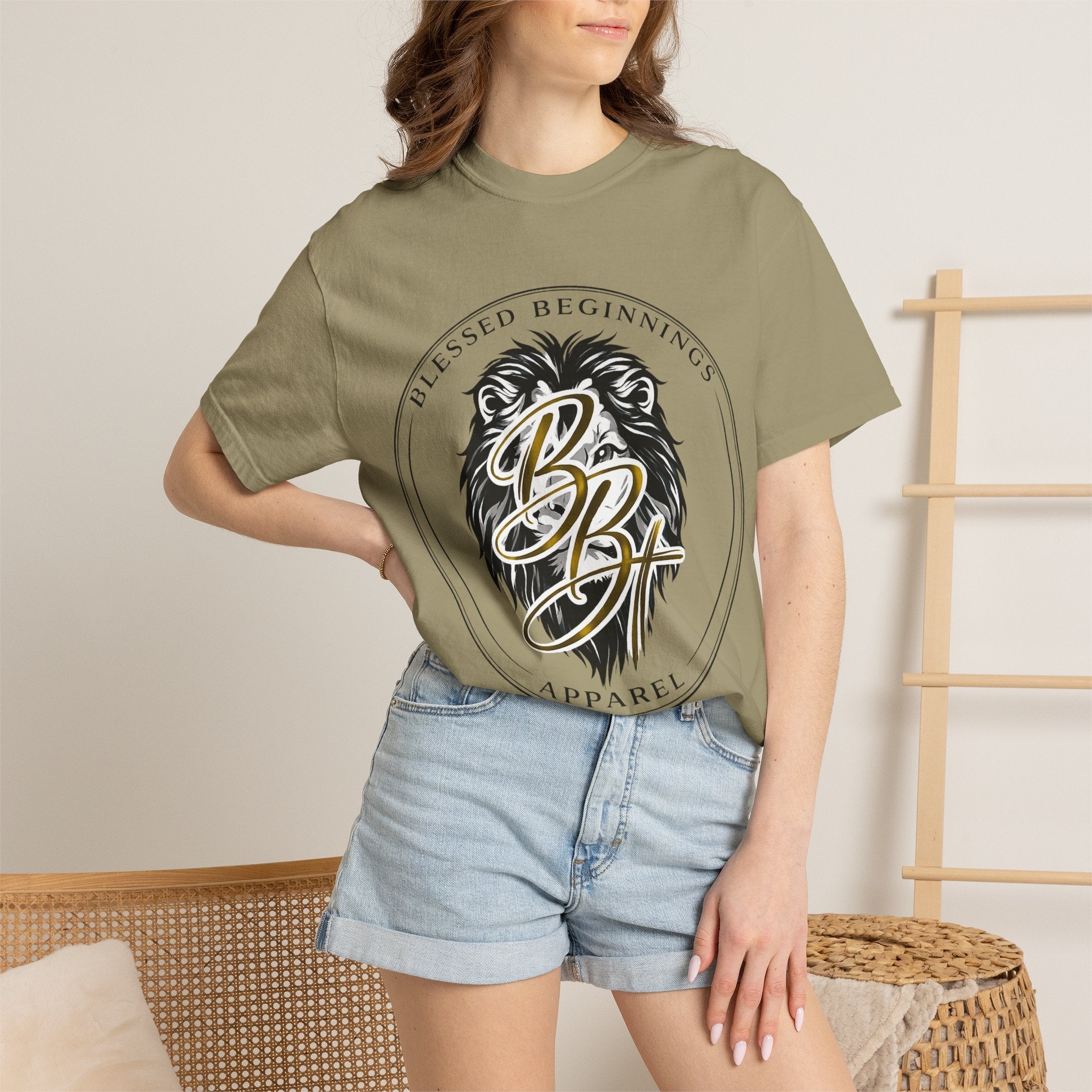 Blessed Beginnings Lion Graphic T-Shirt