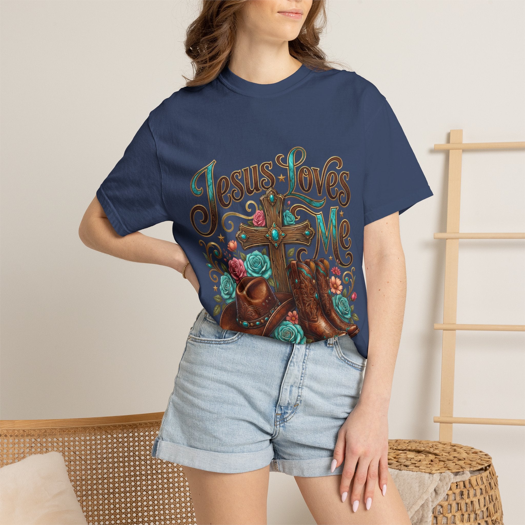 Western Cross, Cowboy Boots & Hat Christian tee