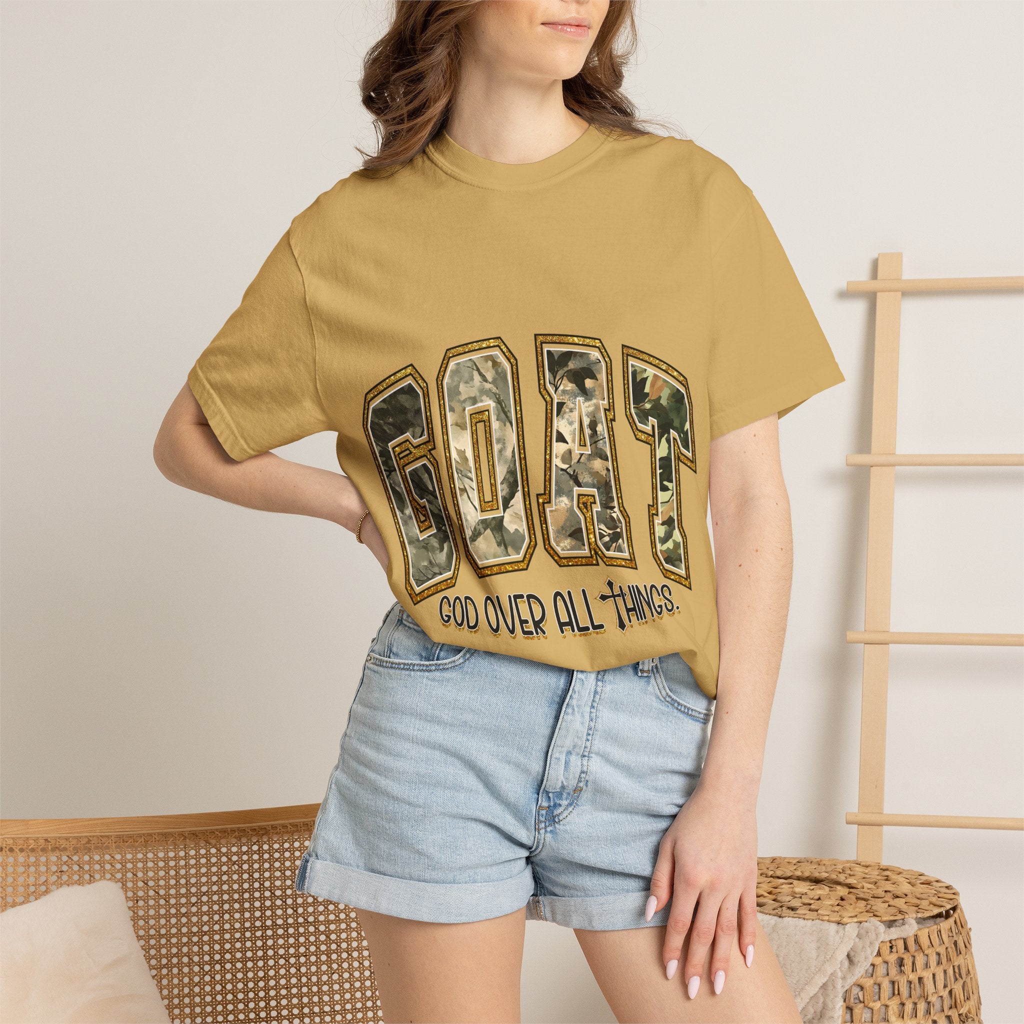 GOAT "God Over All Things" Camo Graphic T-Shirt