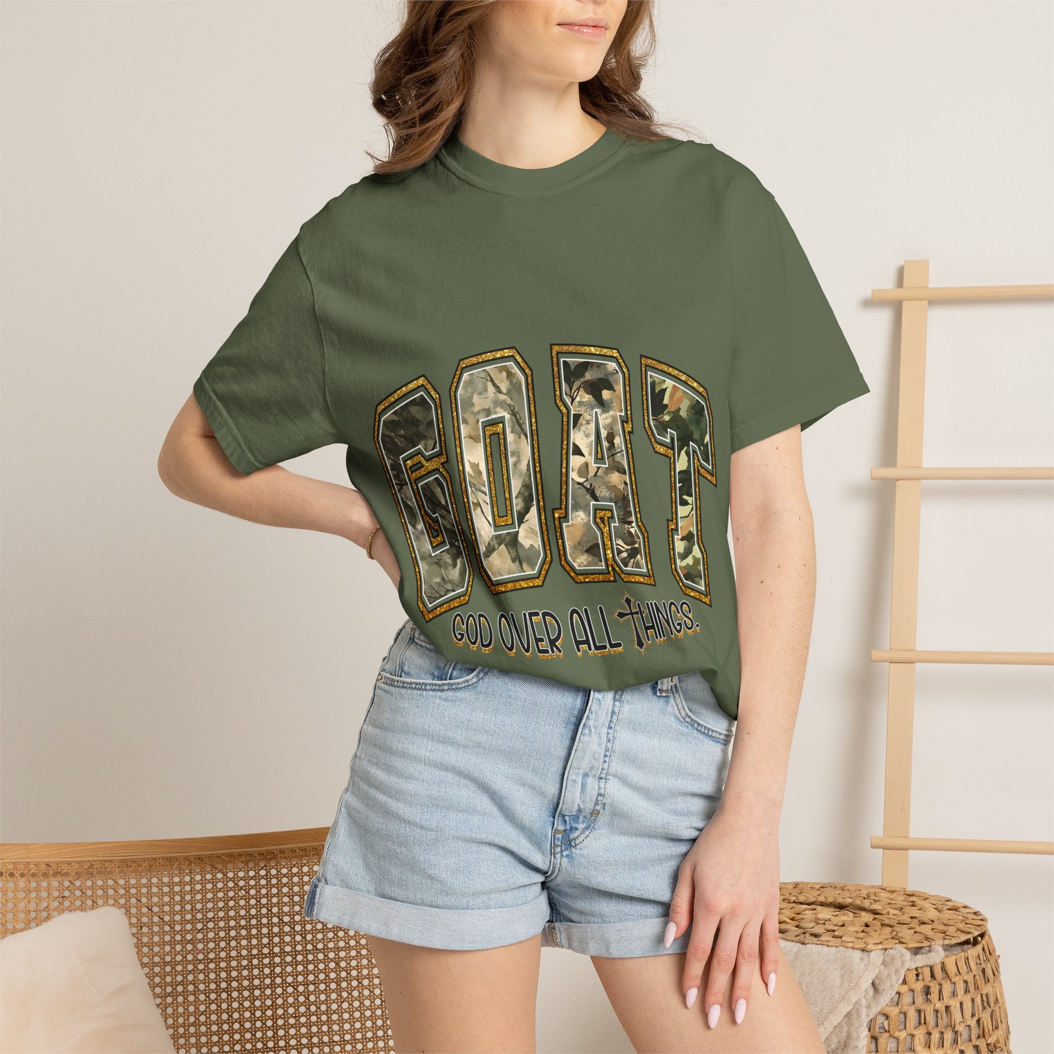 GOAT "God Over All Things" Camo Graphic T-Shirt