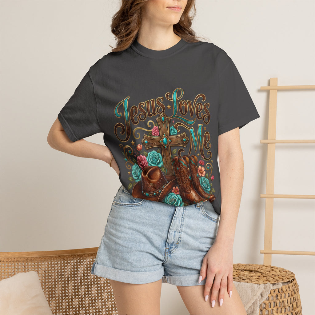 Western Cross, Cowboy Boots & Hat Christian tee