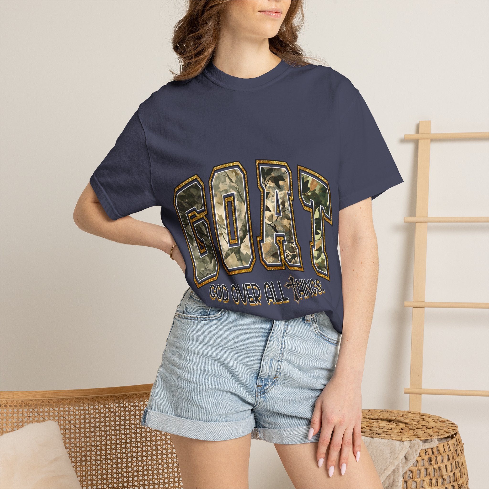GOAT "God Over All Things" Camo Graphic T-Shirt