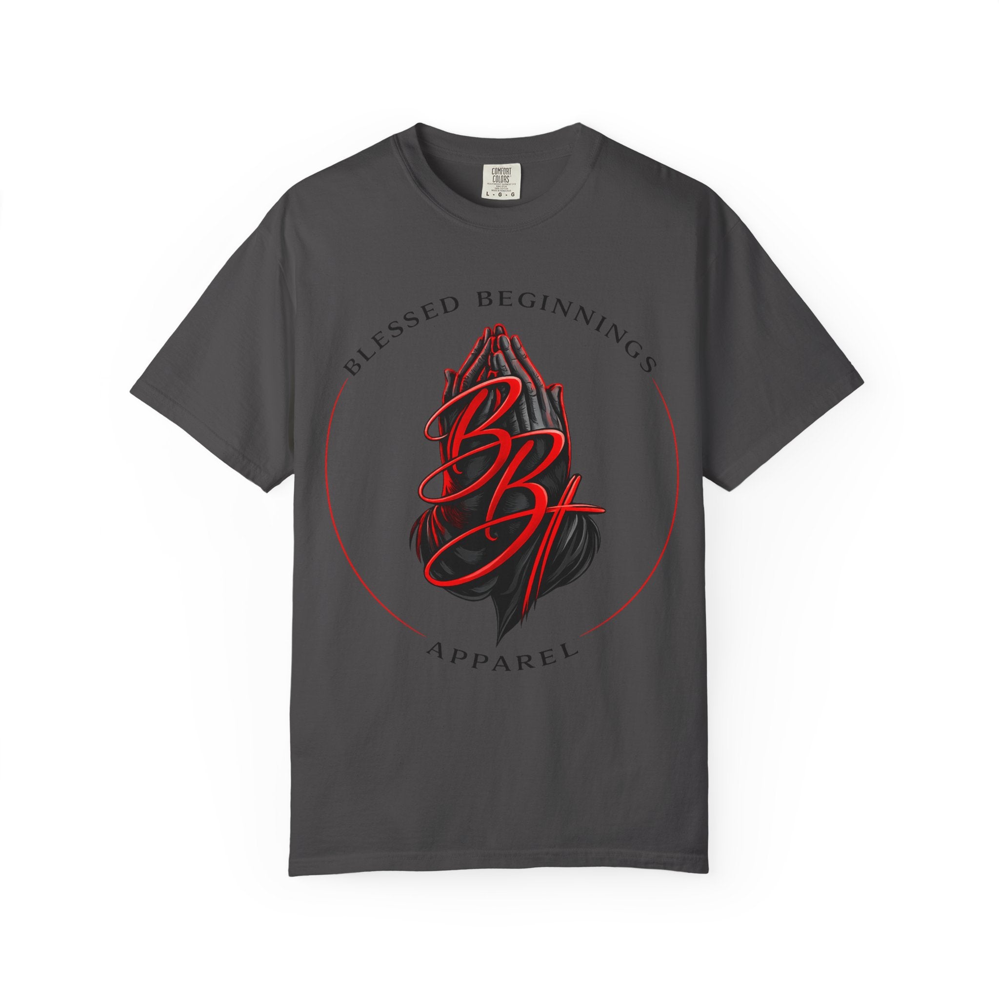 Blessed Beginnings Tee — Praying Hands Logo T-Shirt