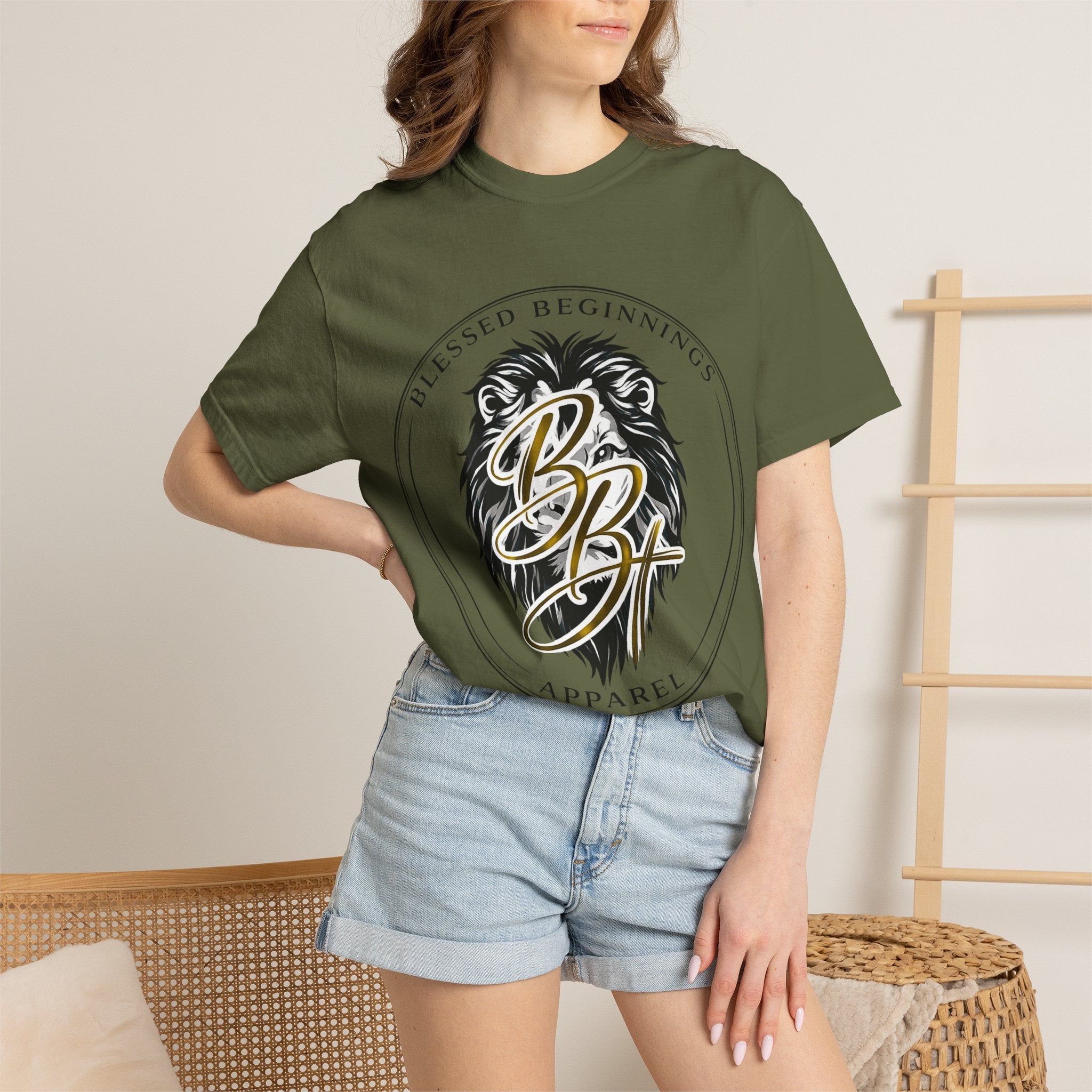 Blessed Beginnings Lion Graphic T-Shirt