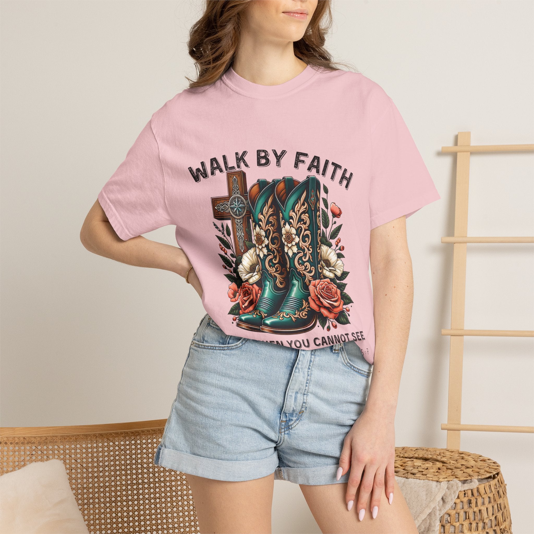Christian Cross & Cowboy Boots Tee