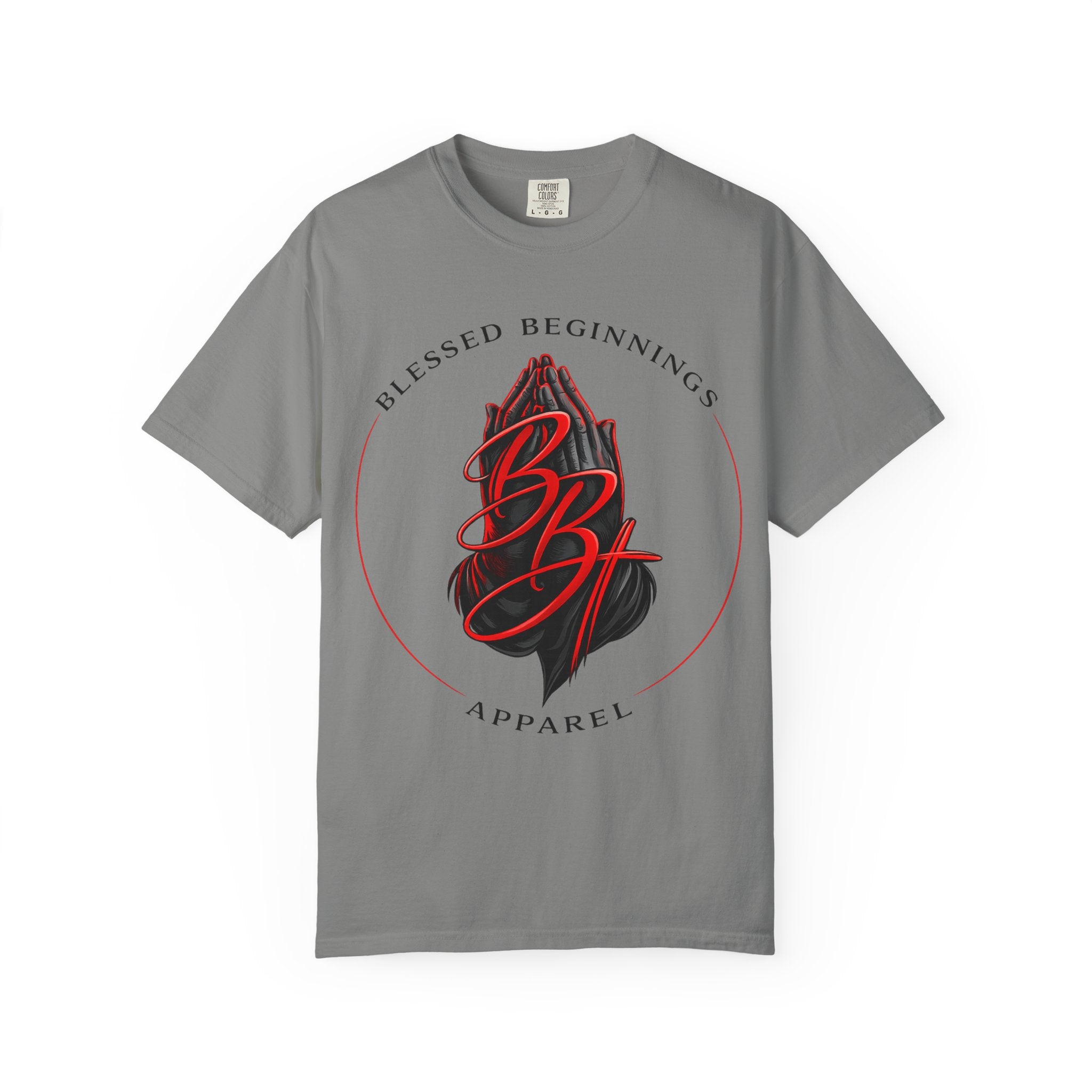 Blessed Beginnings Tee — Praying Hands Logo T-Shirt