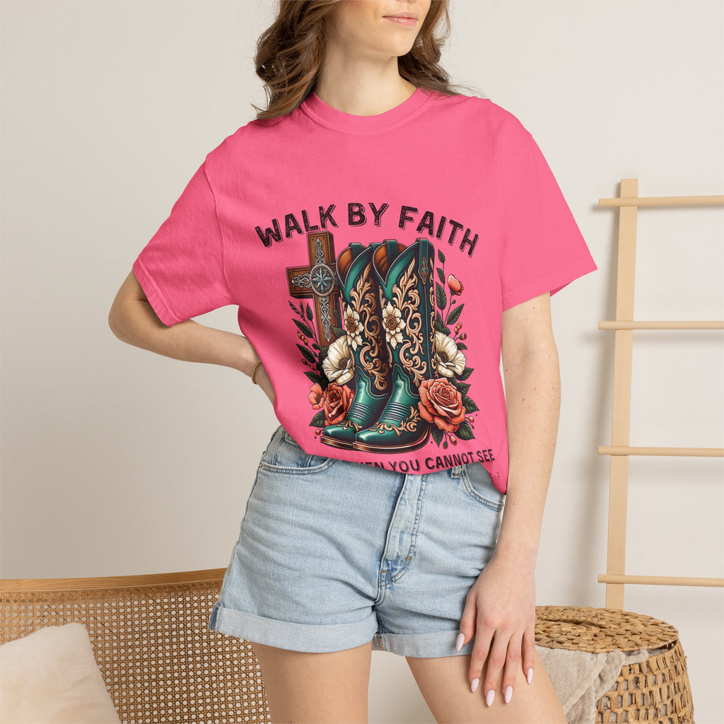 Christian Cross & Cowboy Boots Tee