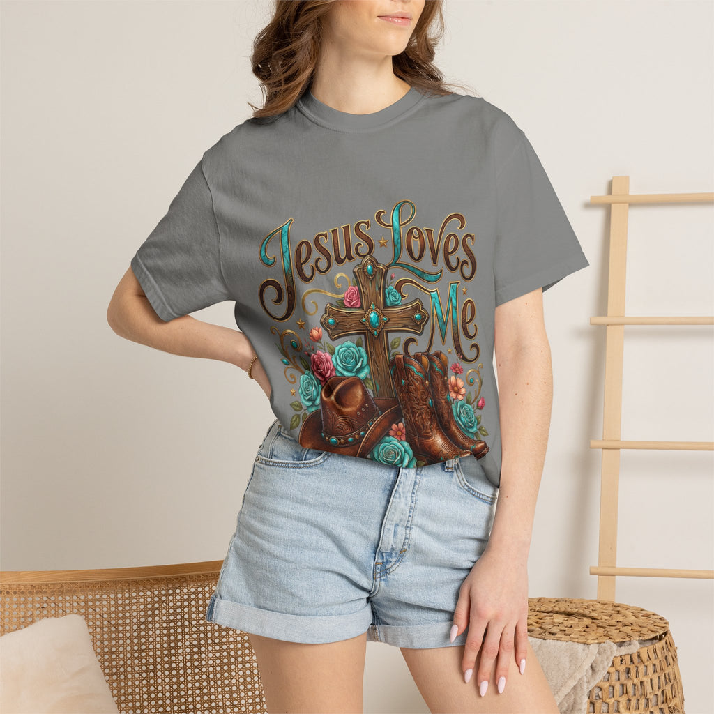 Western Cross, Cowboy Boots & Hat Christian tee