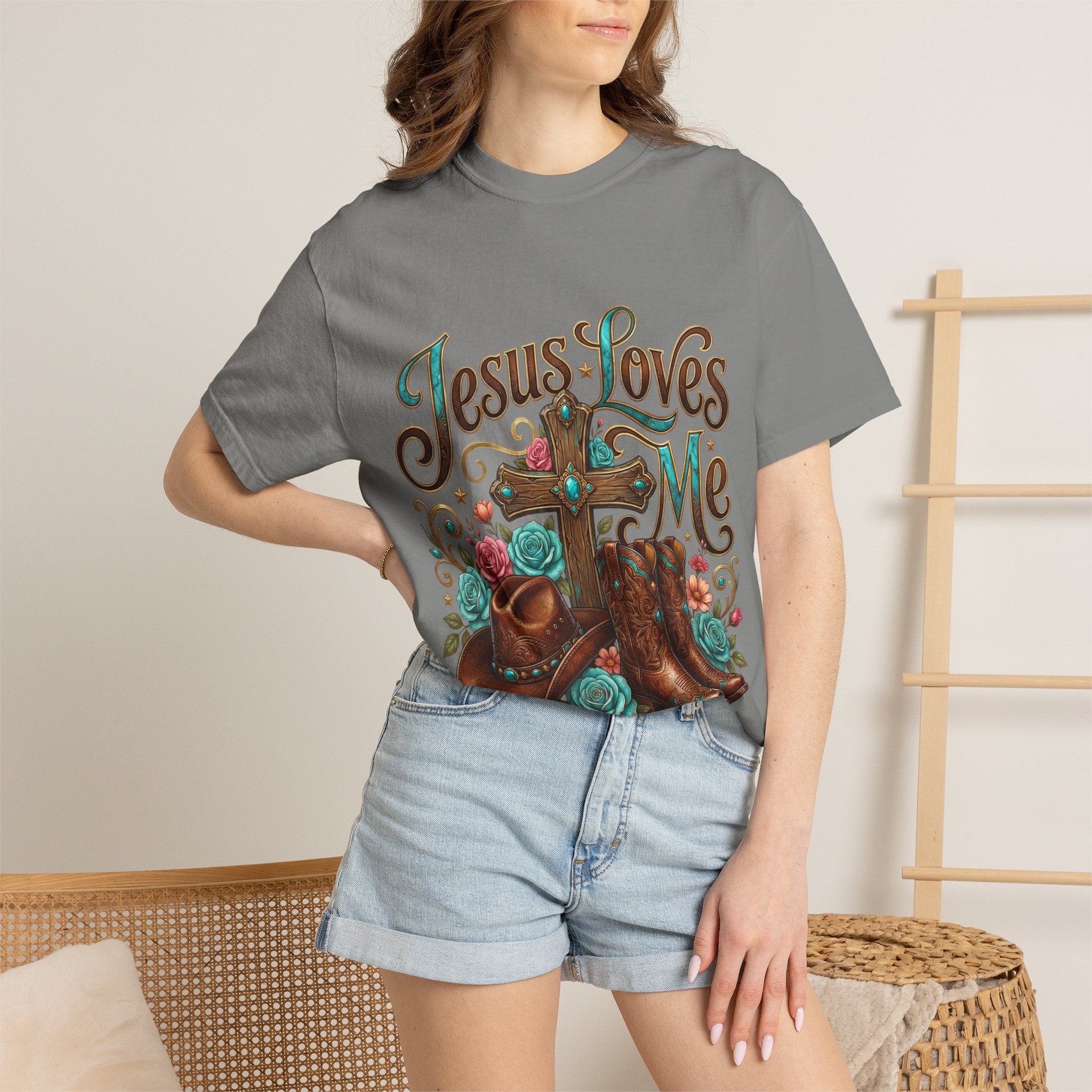 Western Cross, Cowboy Boots & Hat Christian tee