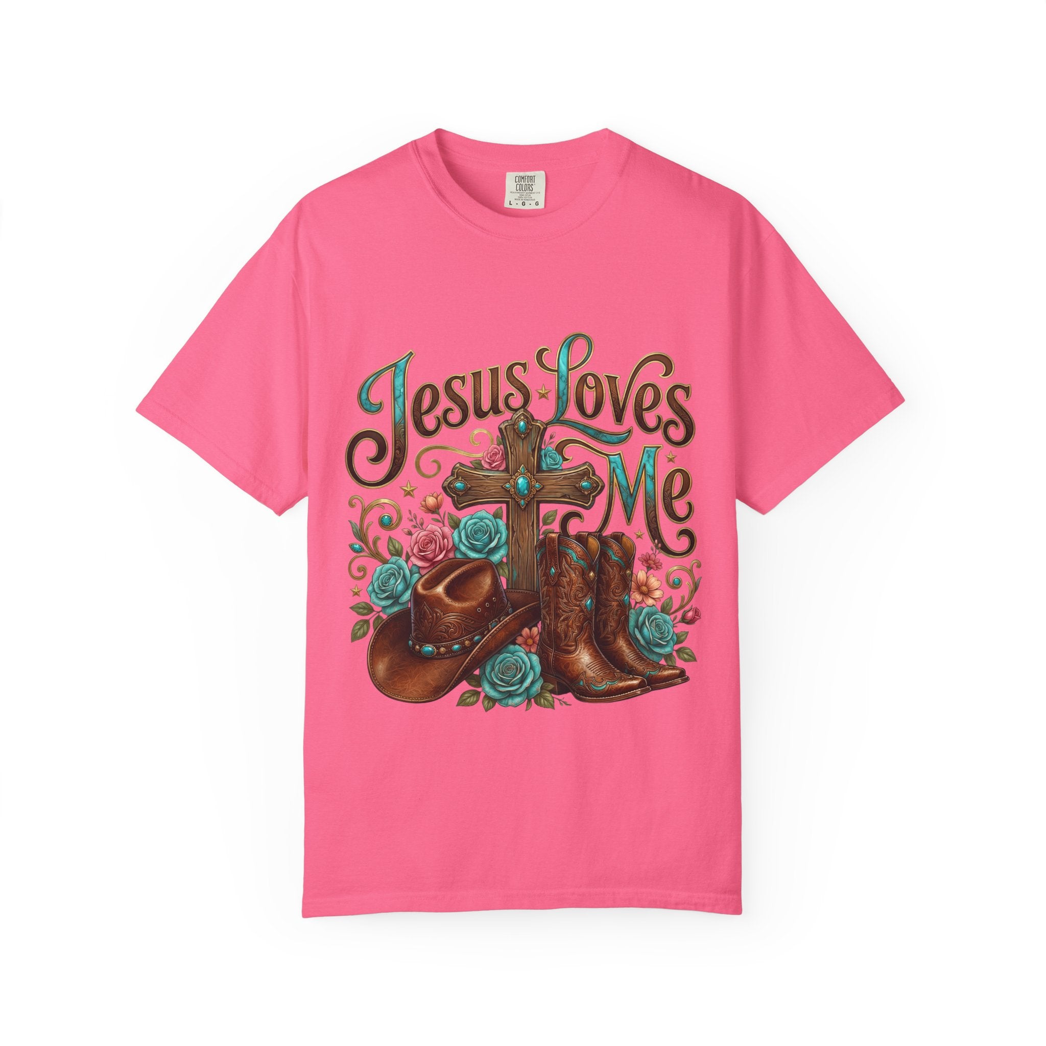 Western Cross, Cowboy Boots & Hat Christian tee