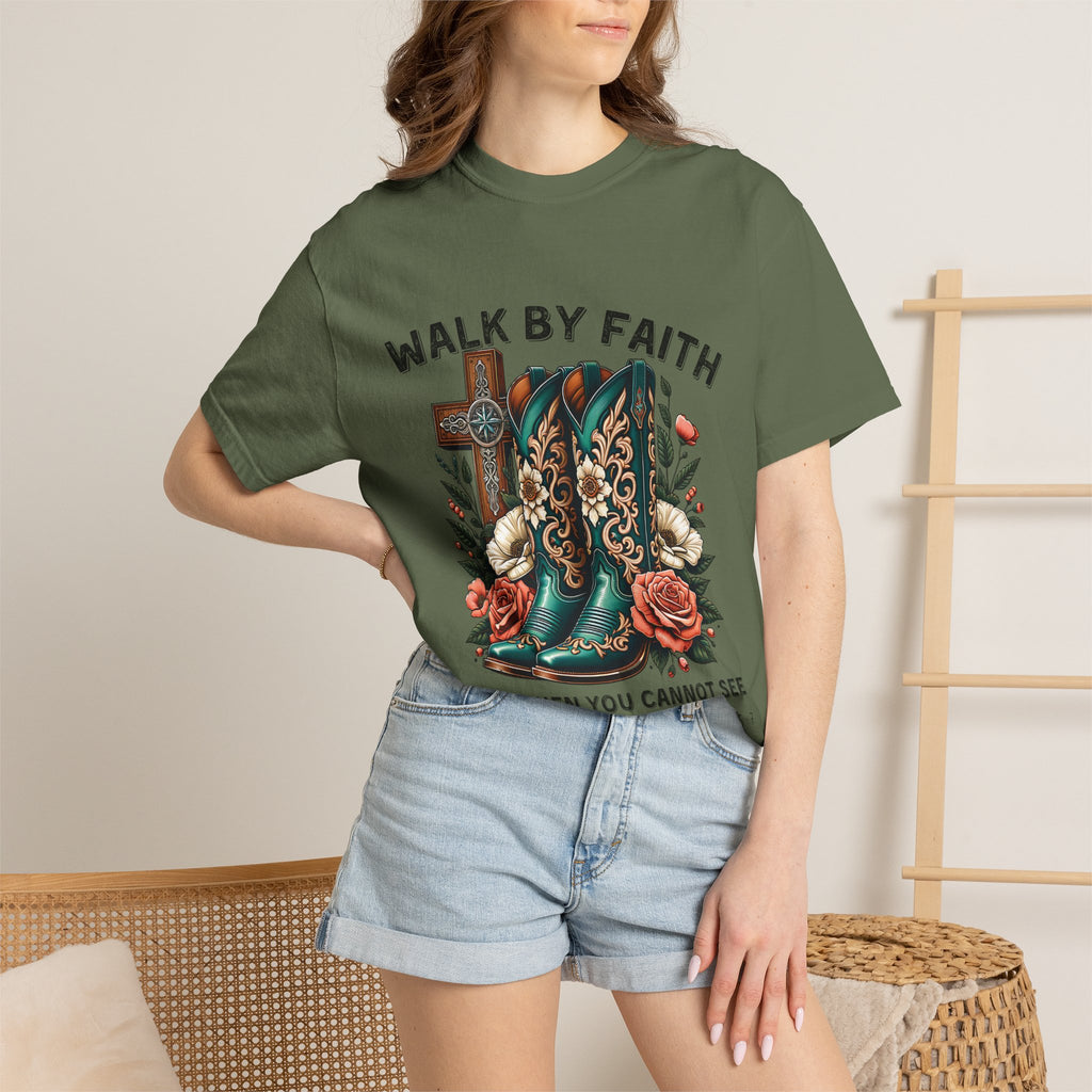 Christian Cross & Cowboy Boots Tee