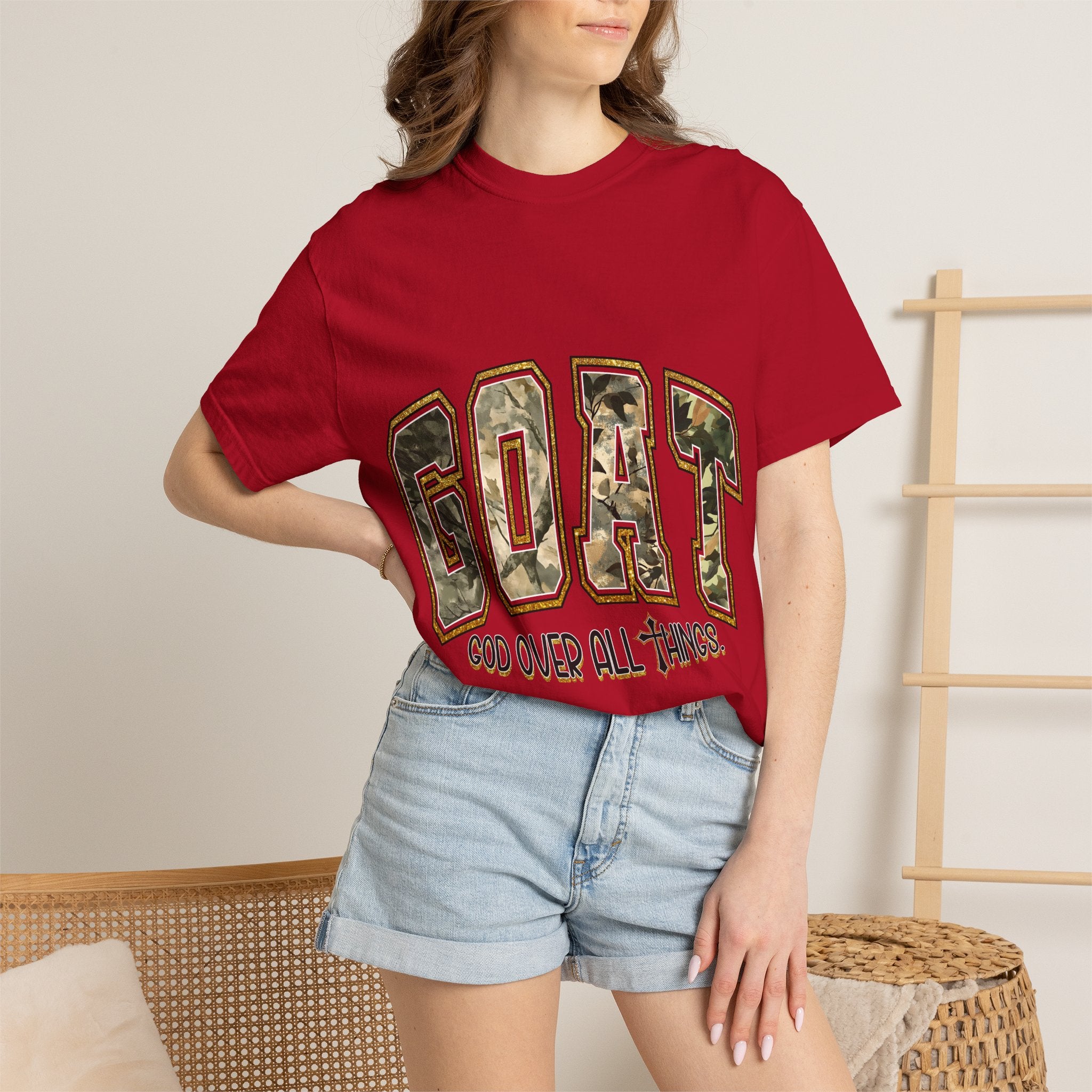 GOAT "God Over All Things" Camo Graphic T-Shirt